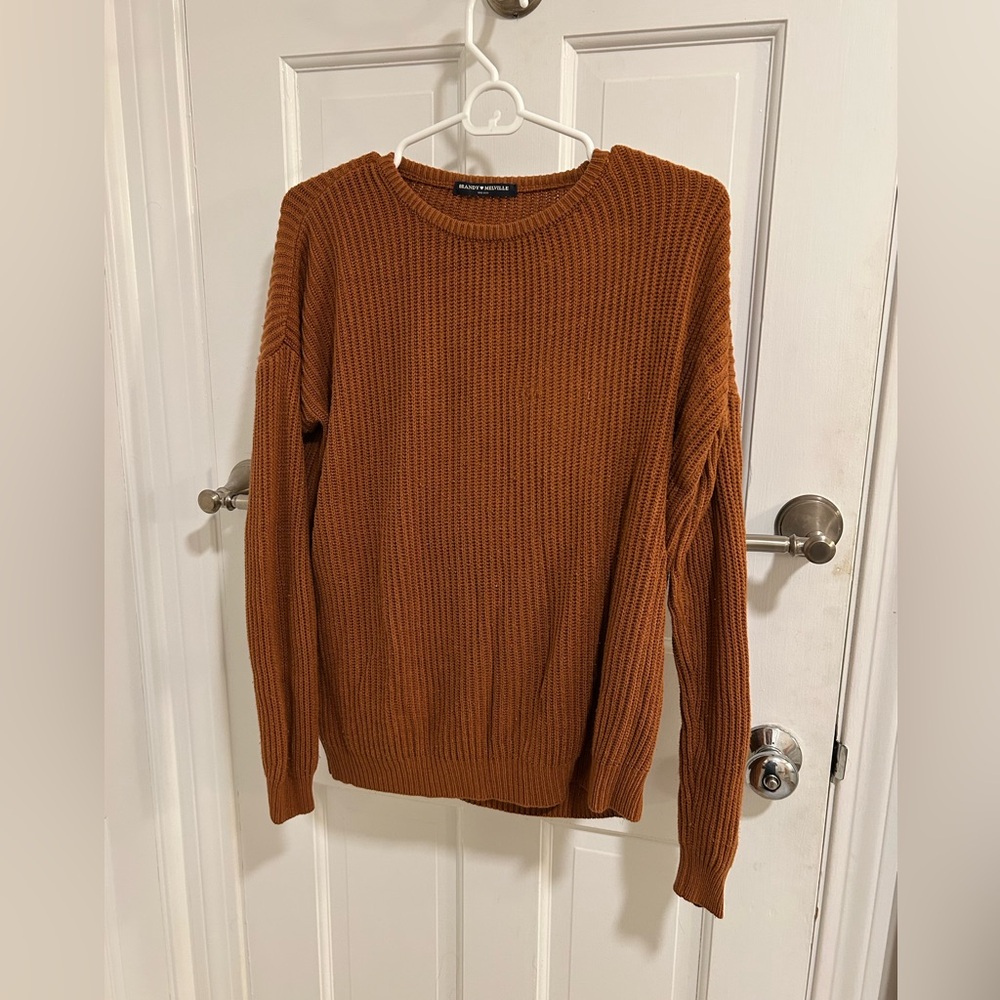 Brandy Melville Rust Knit Ribbed Sweater